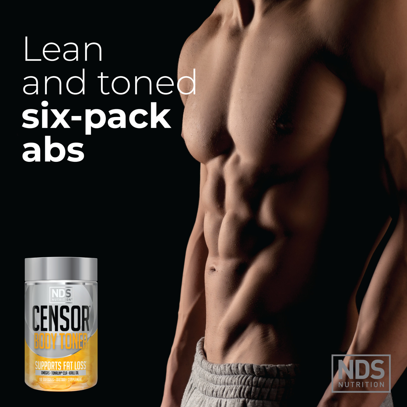 CENSOR Specialized Body Toning Supplement for Losing Inches – 90 Softgels