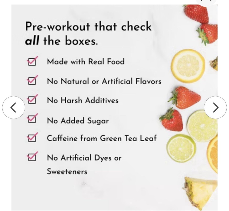 *2*JUST INGREDIENTS Pre-Workout Sports Drink Powder Packet Orange Pineapple-10ct