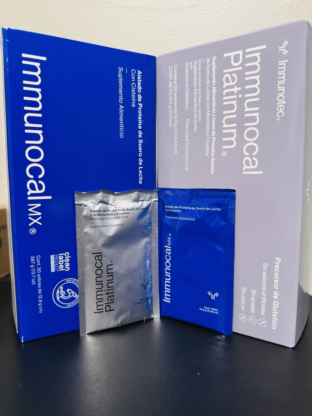 Immunocal Classic Mx 1 ( Azul) & 1 Platinum : 2 BOXES – 60 Pouches.