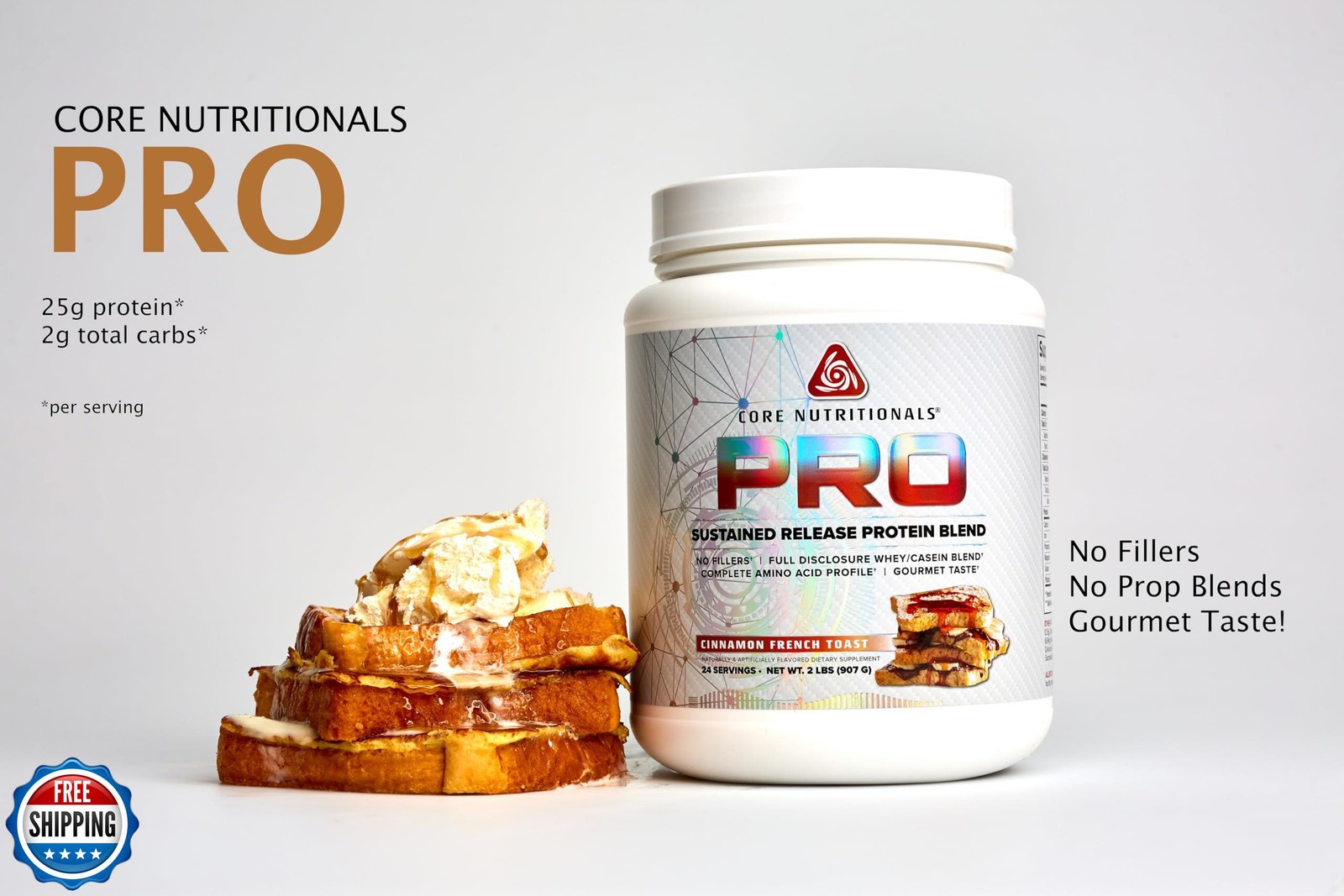 Core Nutritionals Pro Sustained Release Protein Blend, Digestive Enzyme Blend