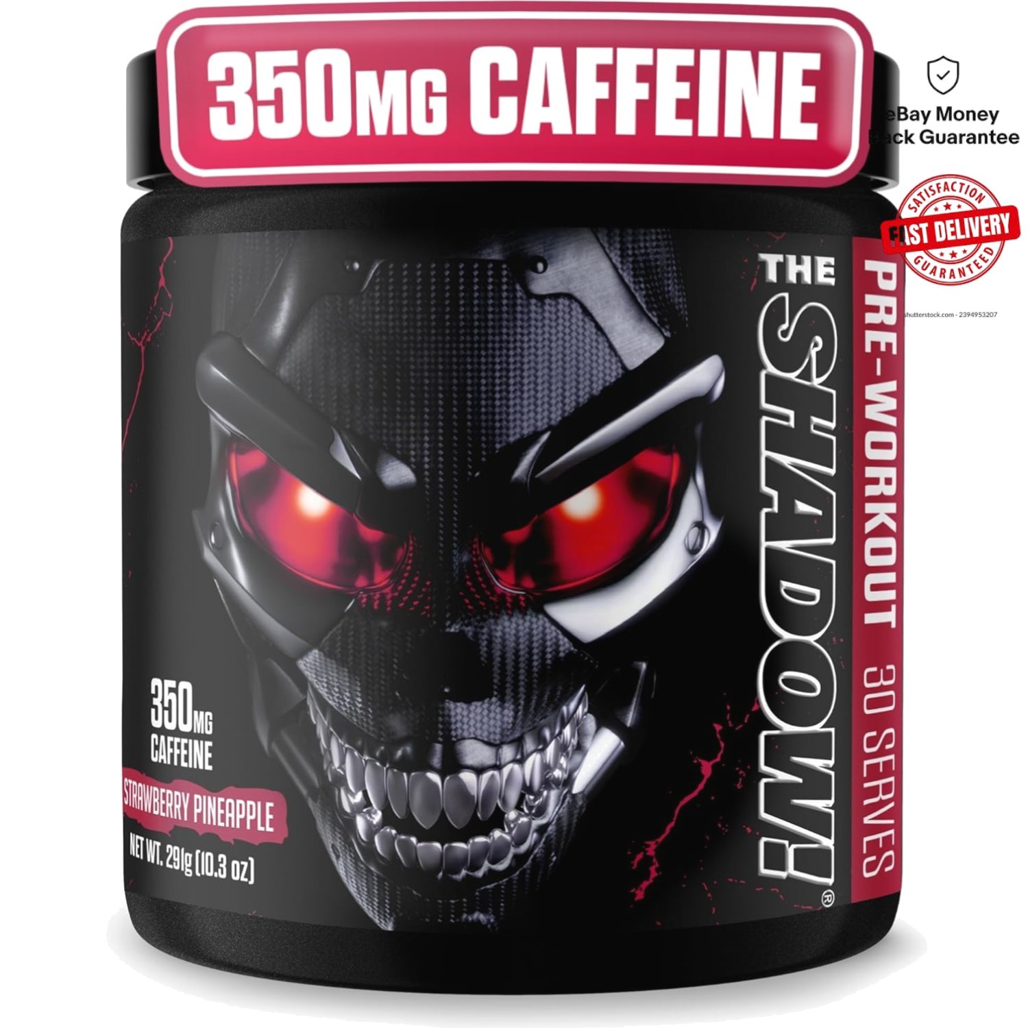 Unleash Your Strength: The Shadow! Preworkout with 350mg Caffeine, 30 Servings