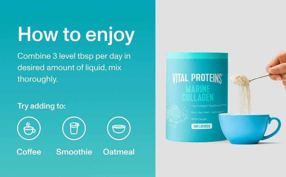 Vital Proteins Marine Collagen, Unflavored, 14.5 oz Dairy Gluten Free 34 Serving