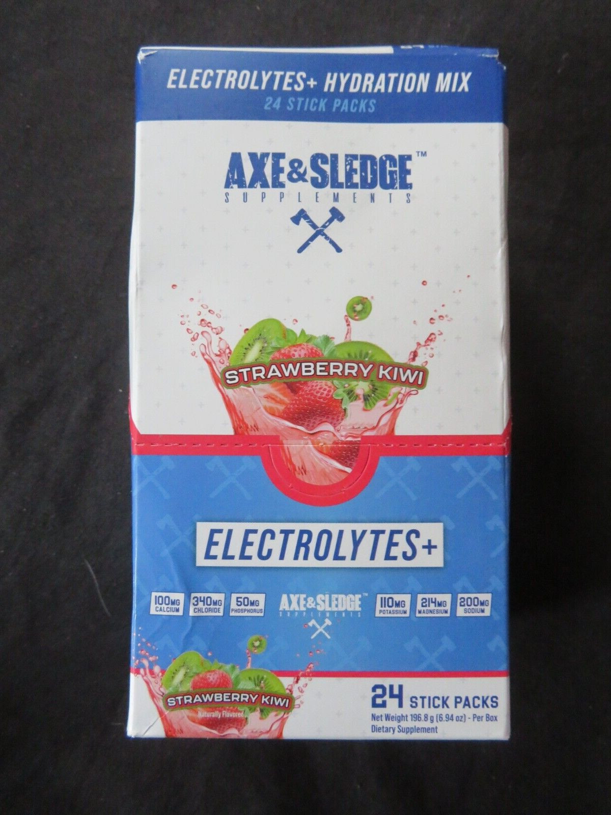 Axe & Sledge Electrolytes + Hydration Mix Strawberry Kiwi 24 Stick Packs