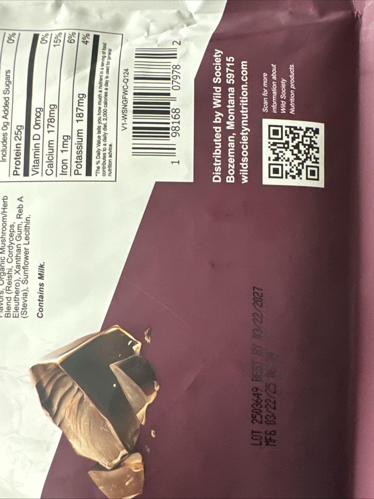 Wild Society Grass Fed Protein Dutch Chocolate 15 Sv