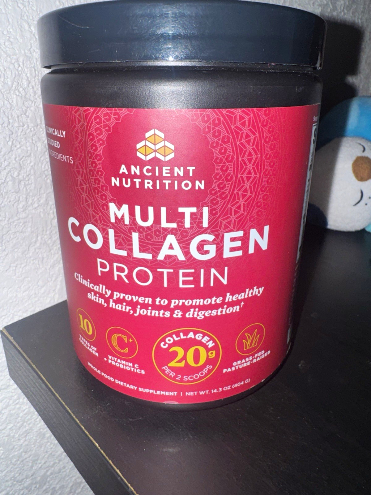 Ancient Nutrition Multi Collagen Protein Powder Grass Fed Unflavored Keto 14.3oz