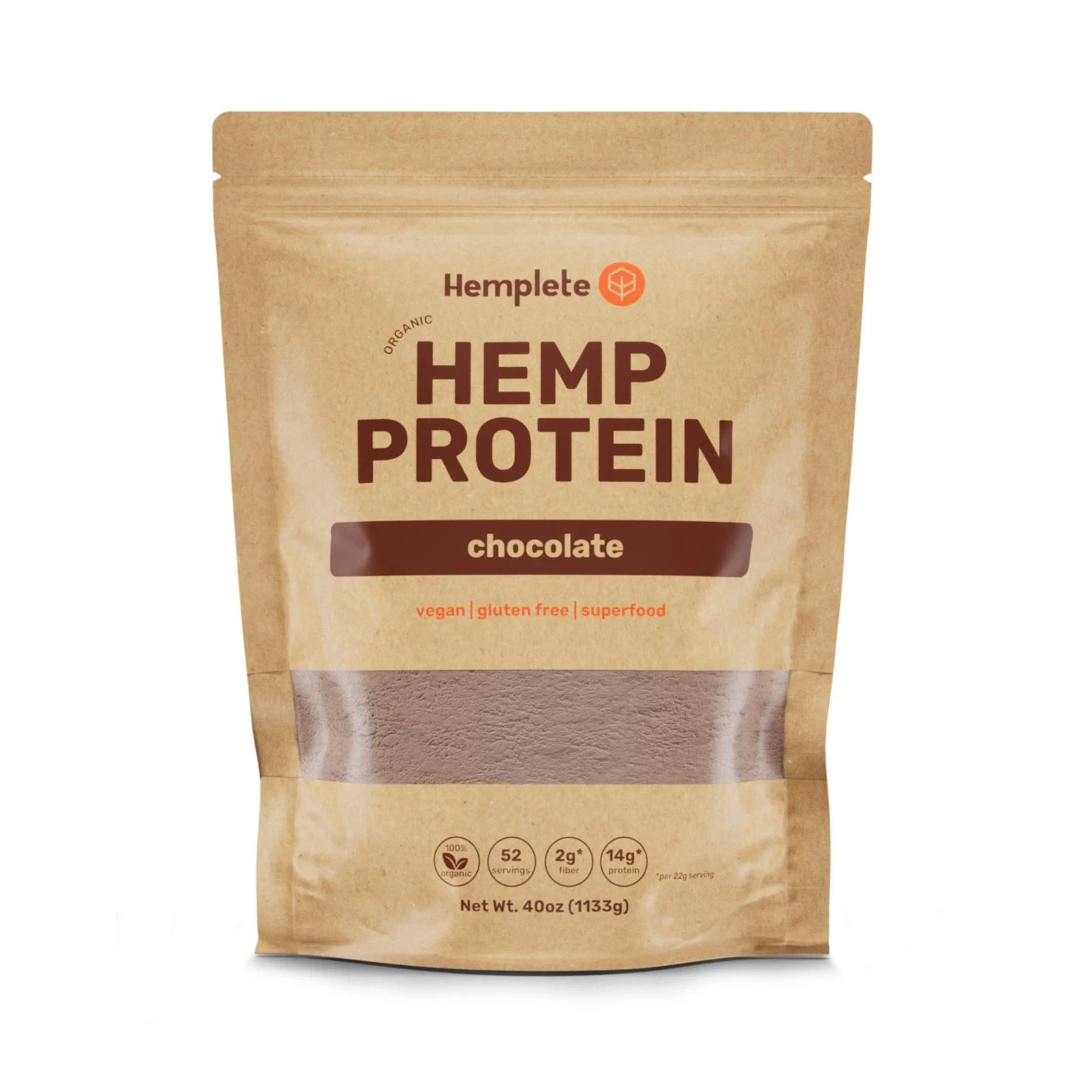 hemplete Organic Vegan Hemp Heart Protein Powder Plant-Based Chocolate Powder…