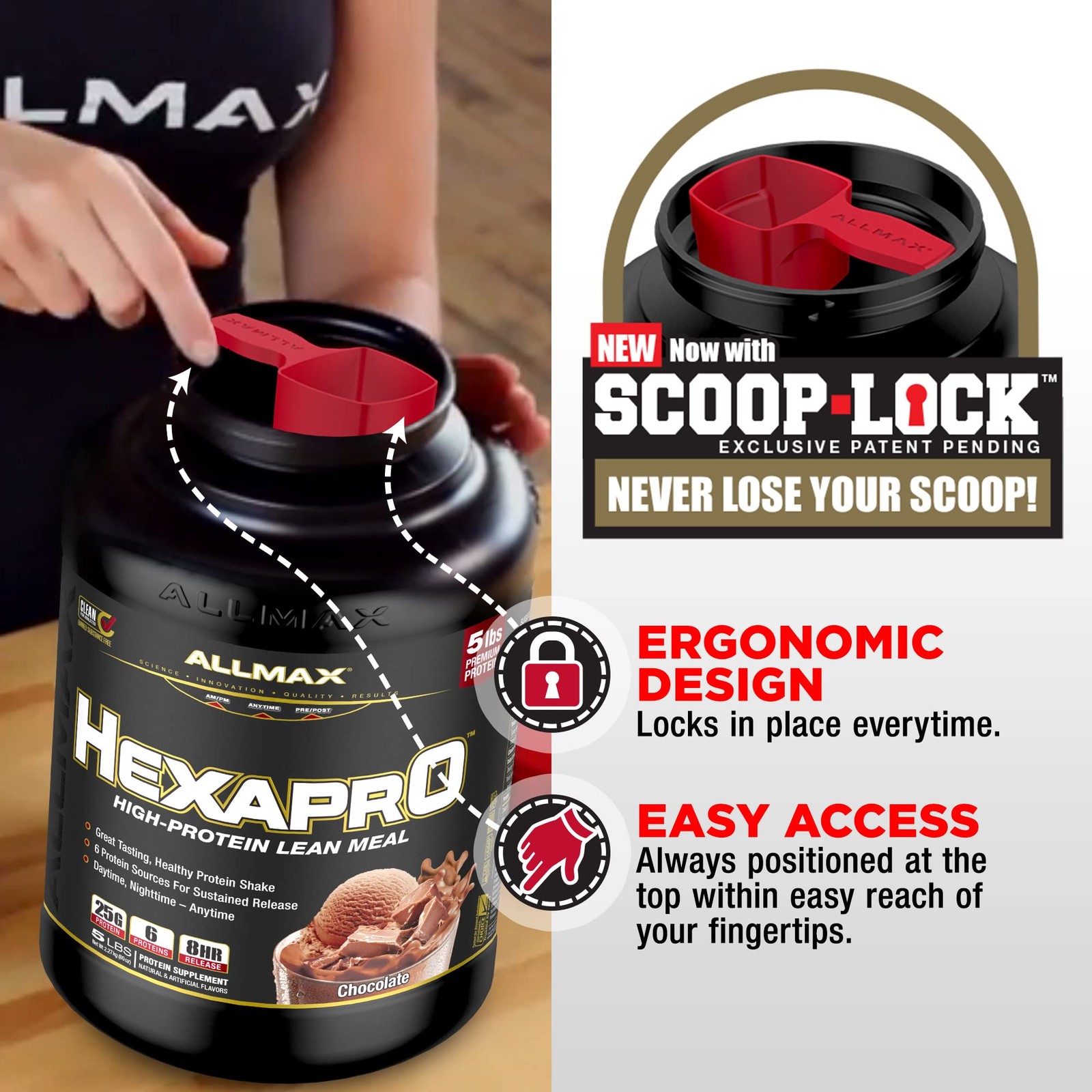 Allmax Hexapro French Vanilla – 2 Lb – 25 Grams Of Protein Per Serving – 8-Hour
