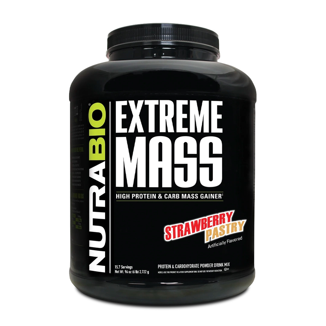 NutraBio Extreme Mass – High-Calorie Protein Gainer for Muscle & Strength – 6 LB
