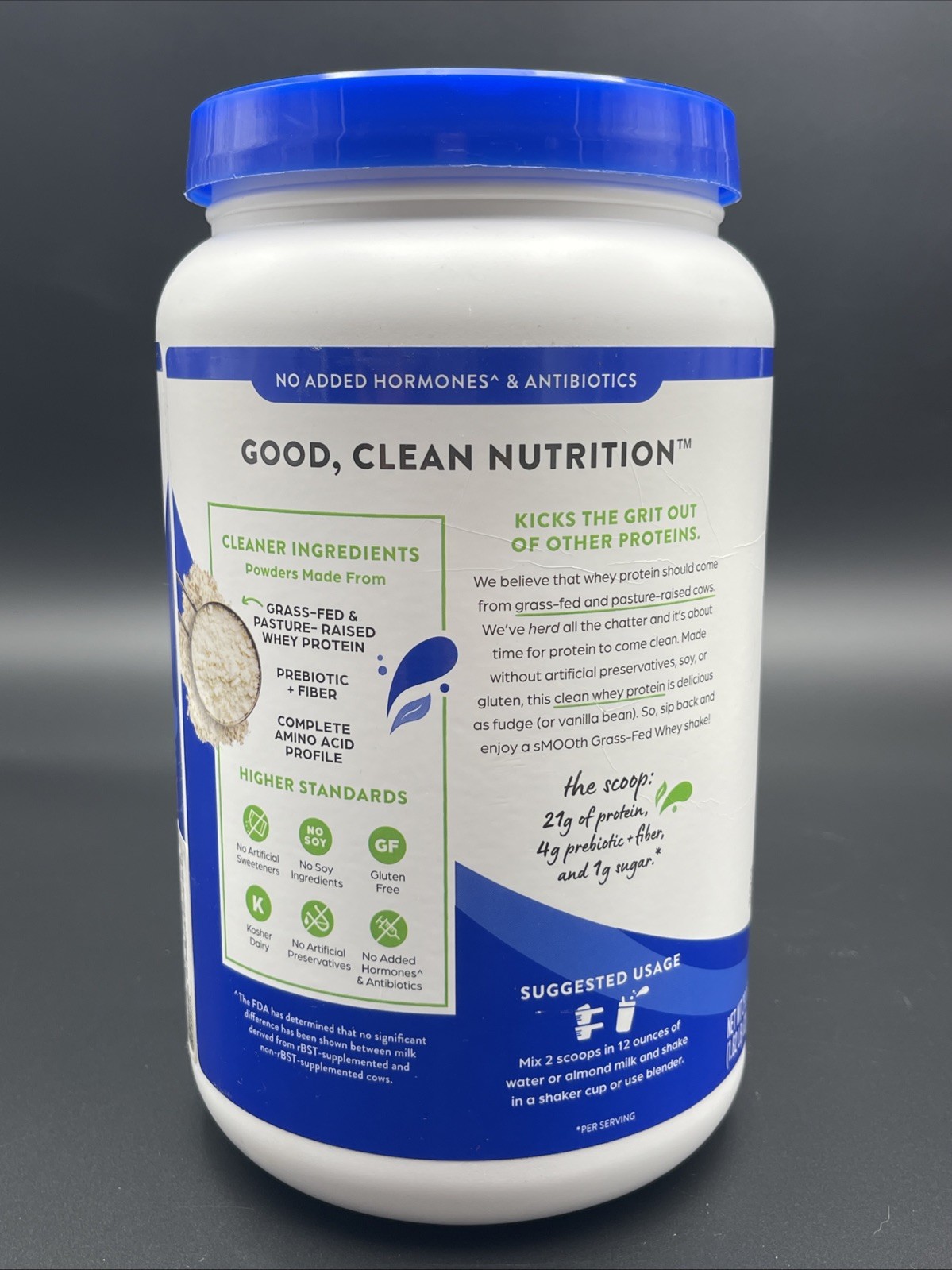 Orgain Grass Fed Whey Protein Powder Chocolate 21g Protein 20 serv. EXP 04/2026
