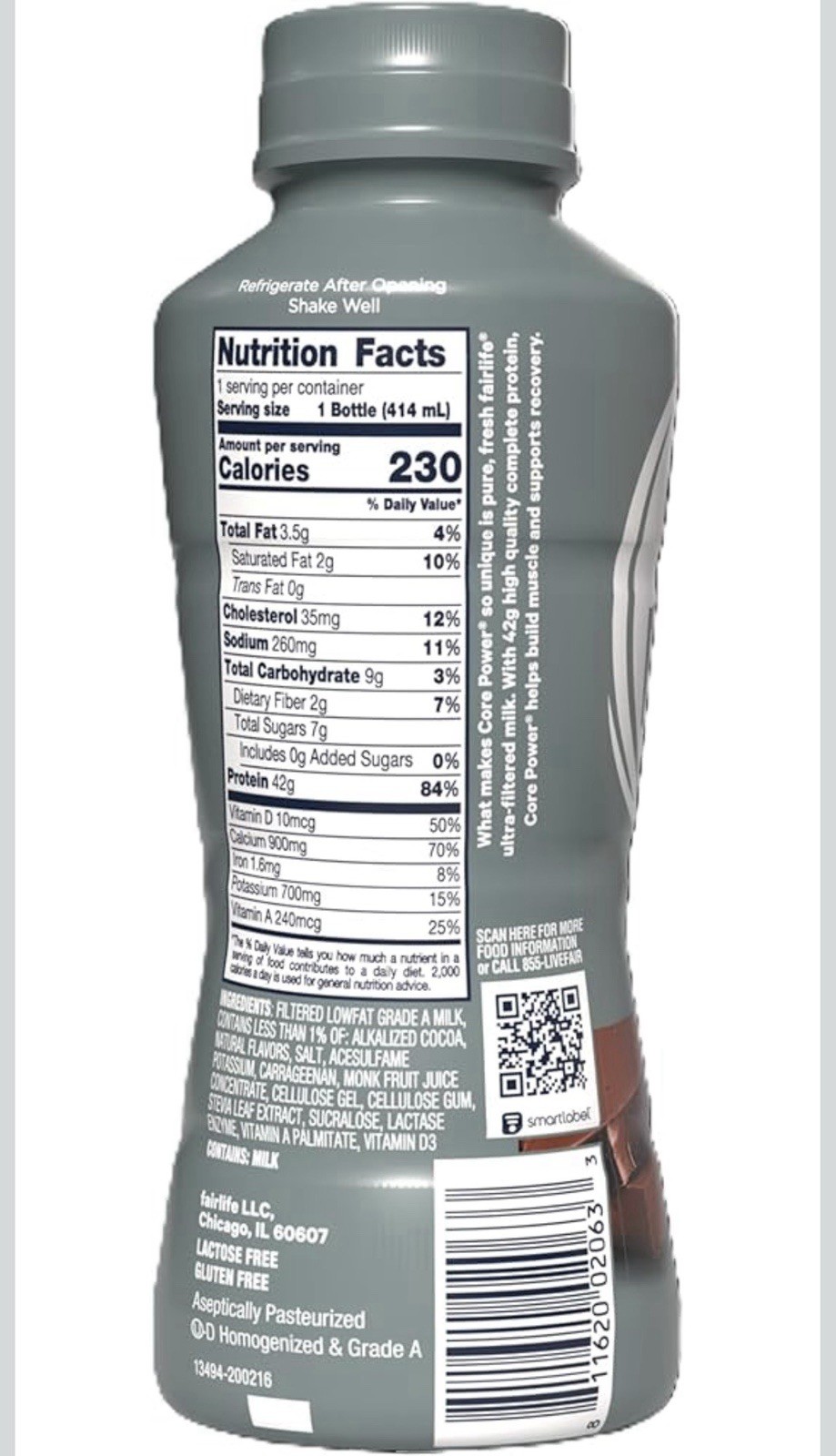 fairlife Core Power 42g Protein Chocolate Milk Shake 14 fl oz 12 Pack