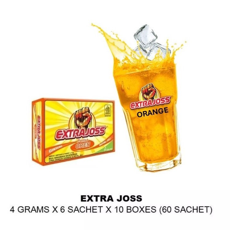 10 BOXES (60’s) EXTRA JOSS ENERGY DRINK POWDER – BOOST STAMINA (4 FLAVORS)