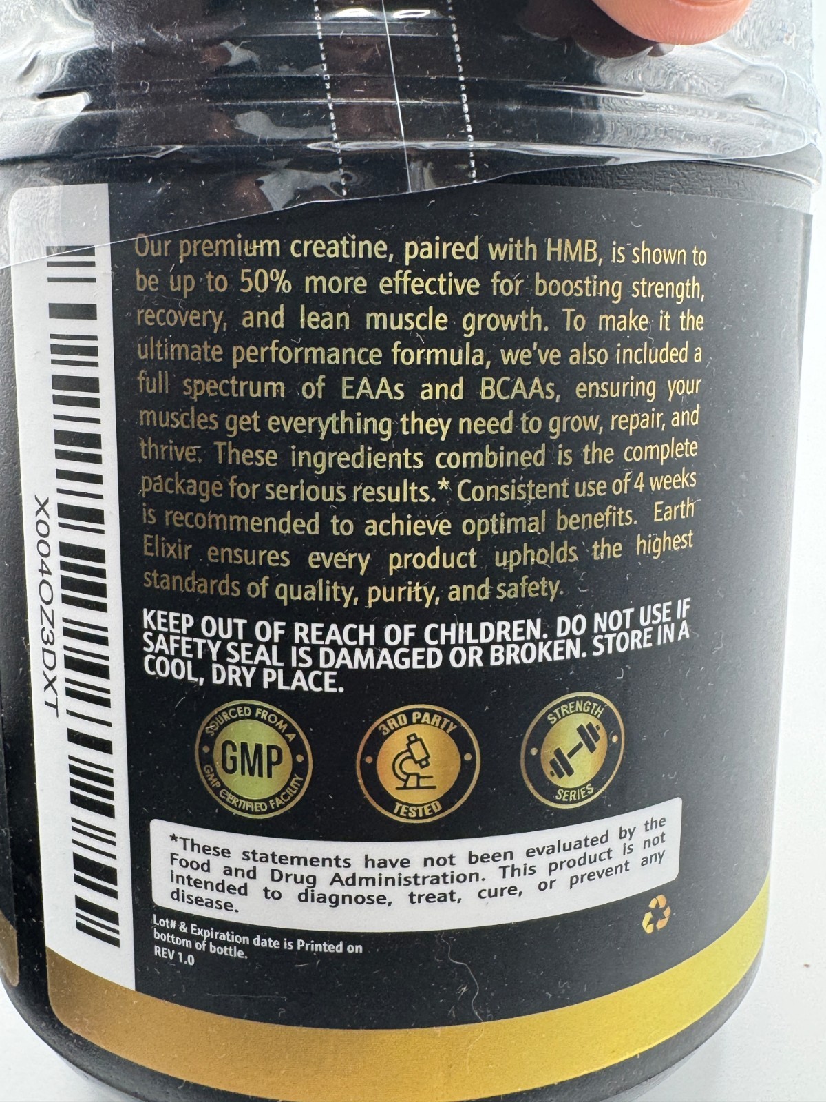Earth Elixir Creatine + HMB EAA & BCAA Watermelon Powder 30 Servings New