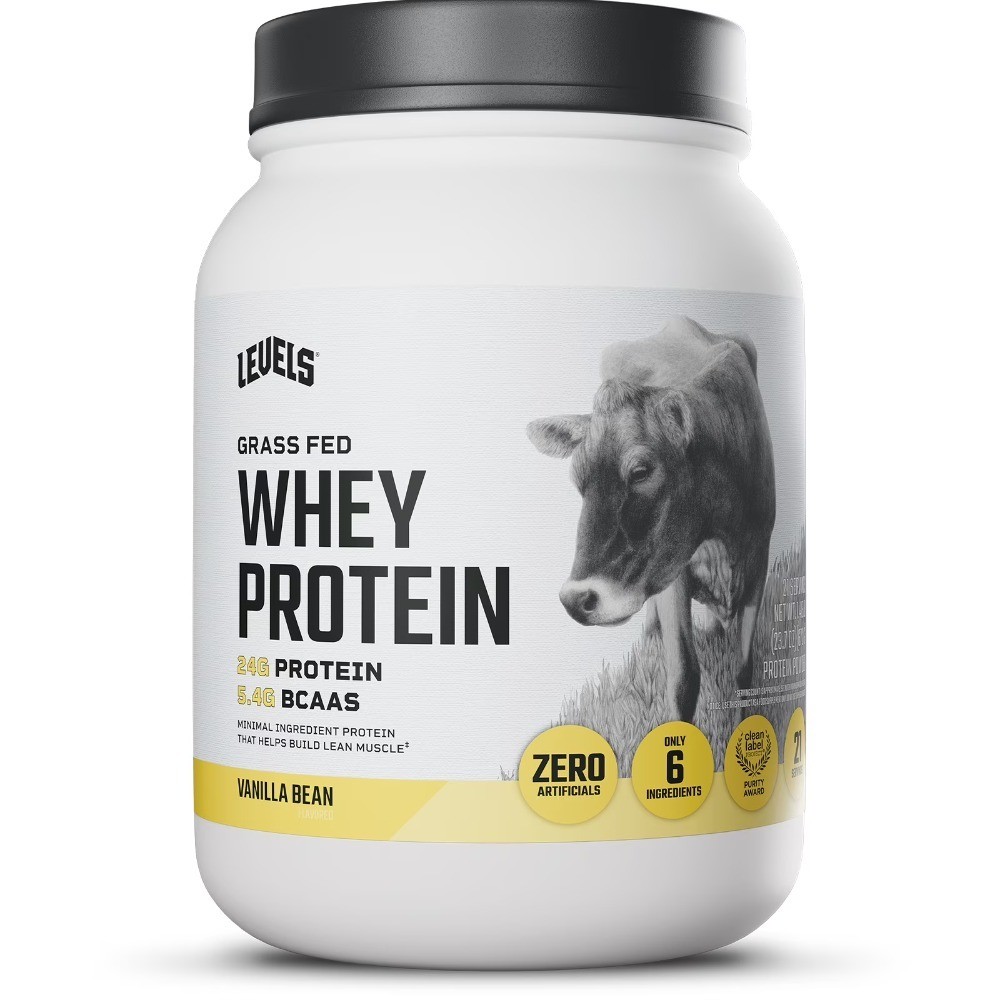 Grass Fed Whey Protein Powder 24g Protein Vanilla Bean Natural No Artificial