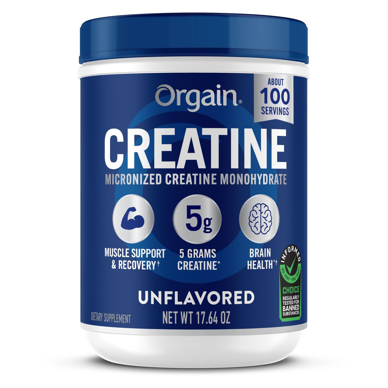 Orgain Creatine Monohydrate Micronized Powder, 100 1.1 Pound (Pack of 1)