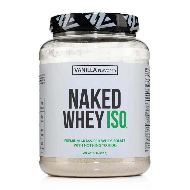Naked Vanilla Whey Isolate, Grass-Fed Protein, 24 Servings