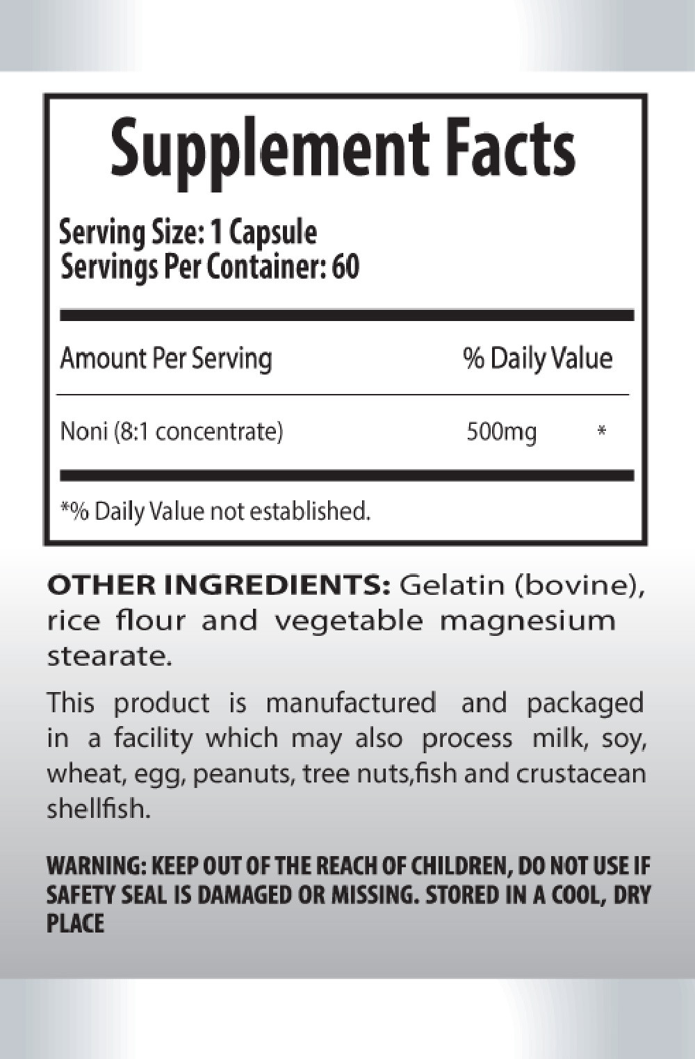 Energy focus pills – GRAPE SEED EXTRACT – NONI COMBO – noni gelatinized capsules
