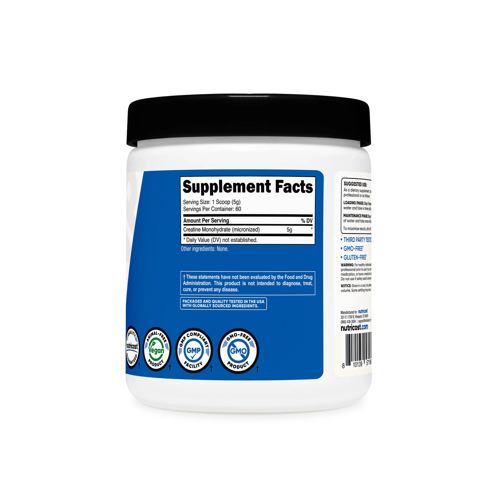 Nutricost Micronized Creatine Monohydrate Powder Supplement