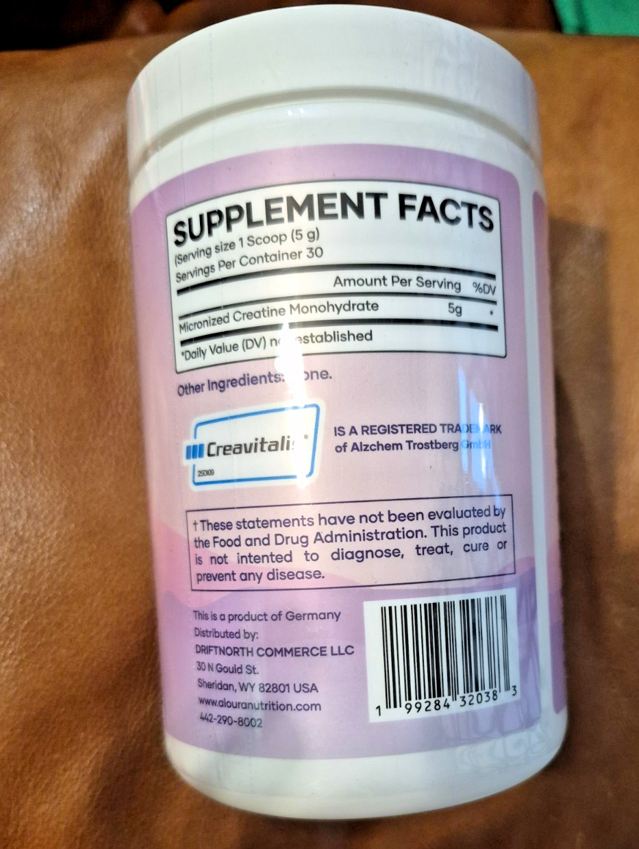 Aloura Nutrition Balance Creatine Monohydrate Unflavored