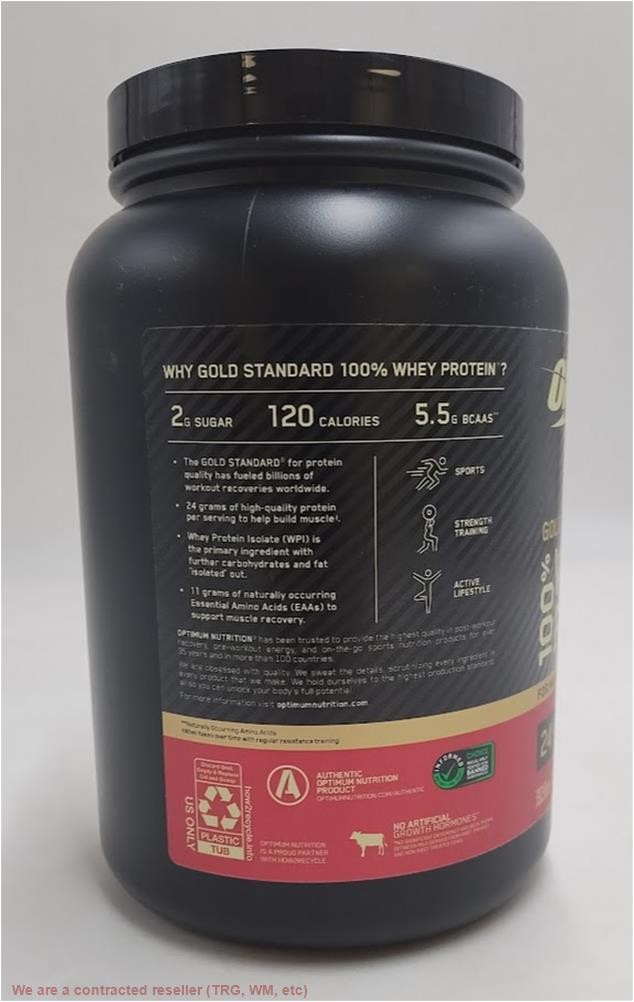 Optimum Nutrition Protein Powder Strawberries & Cream 22 Servings 24oz EXP:04/27