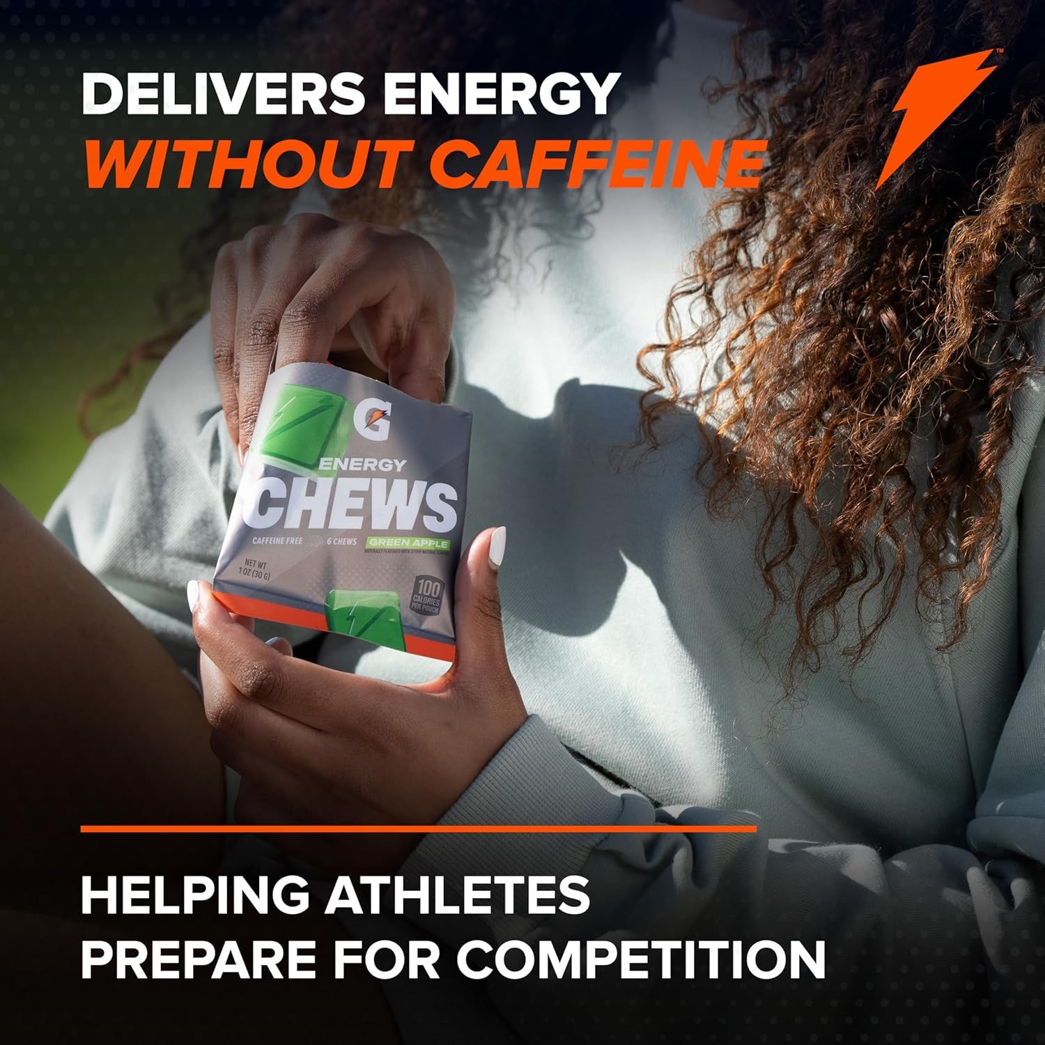 Gatorade Energy Chews, Cool Blue, Caffeine Free, B12, 100 Calorie Pouches, (5 Pa