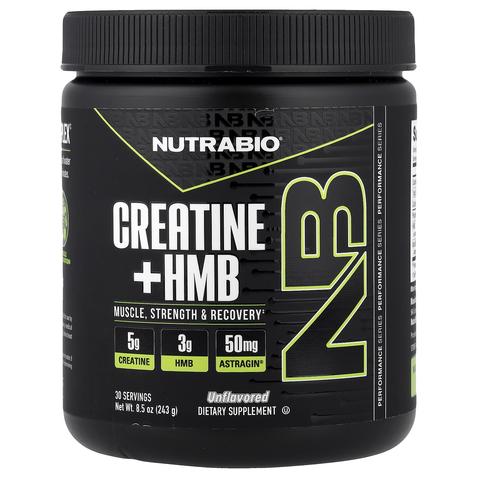 Creatine + HMB, Unflavored, 8.5 oz (243 g)