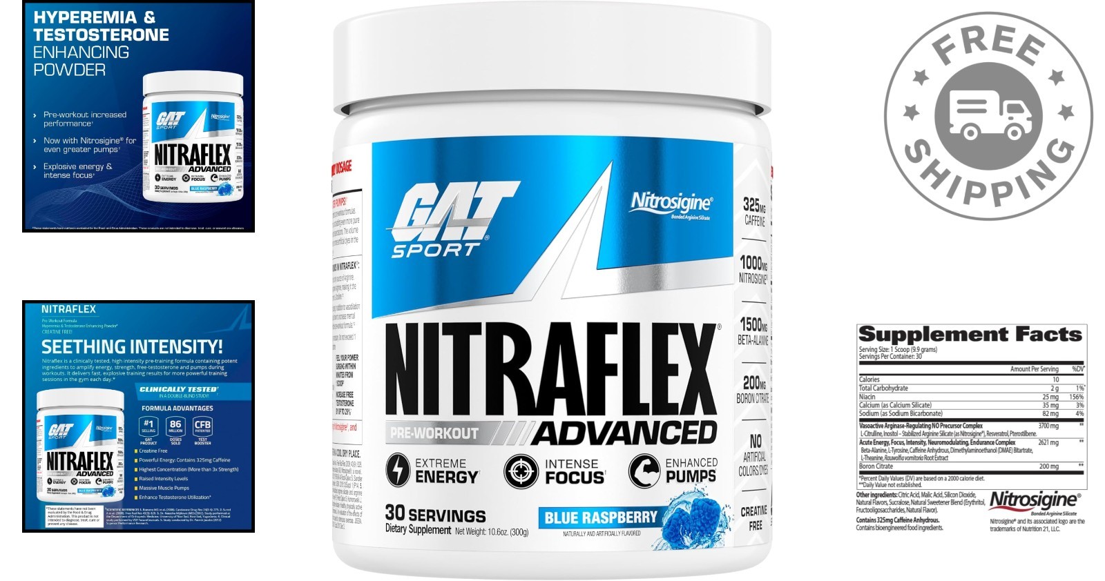 Nitraflex Advanced Pre-Workout Powder | Boost Strength & Blood Flow 30 Servings