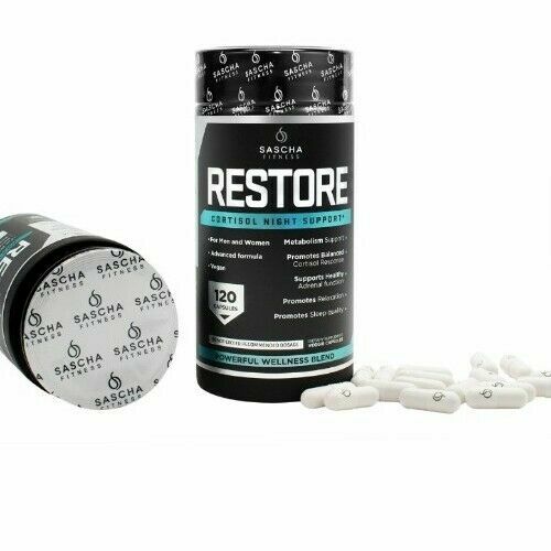 Restore Sascha Fitness Cortisol Support Supplement Stress Relax Ashwagandha
