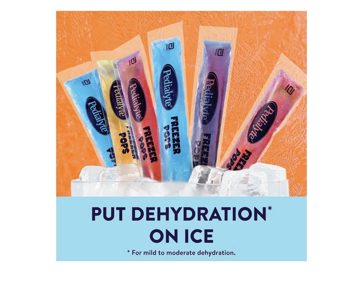 Pedialyte Electrolyte Solution Freezer Pops( pack 64)