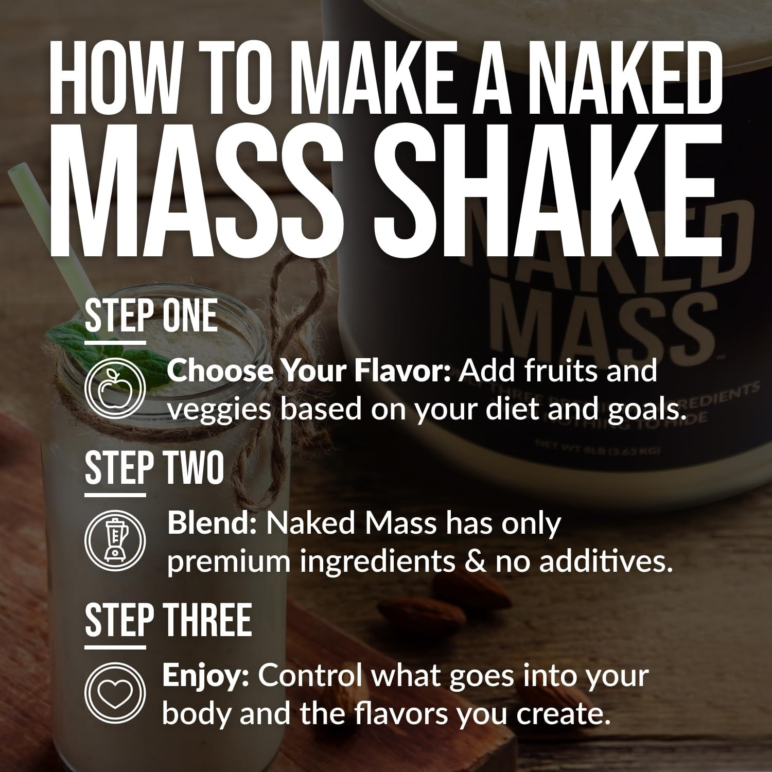 Strawberry Mass – 1,500 Calories, 50G Protein, Nothing Artificial. Strawberry We