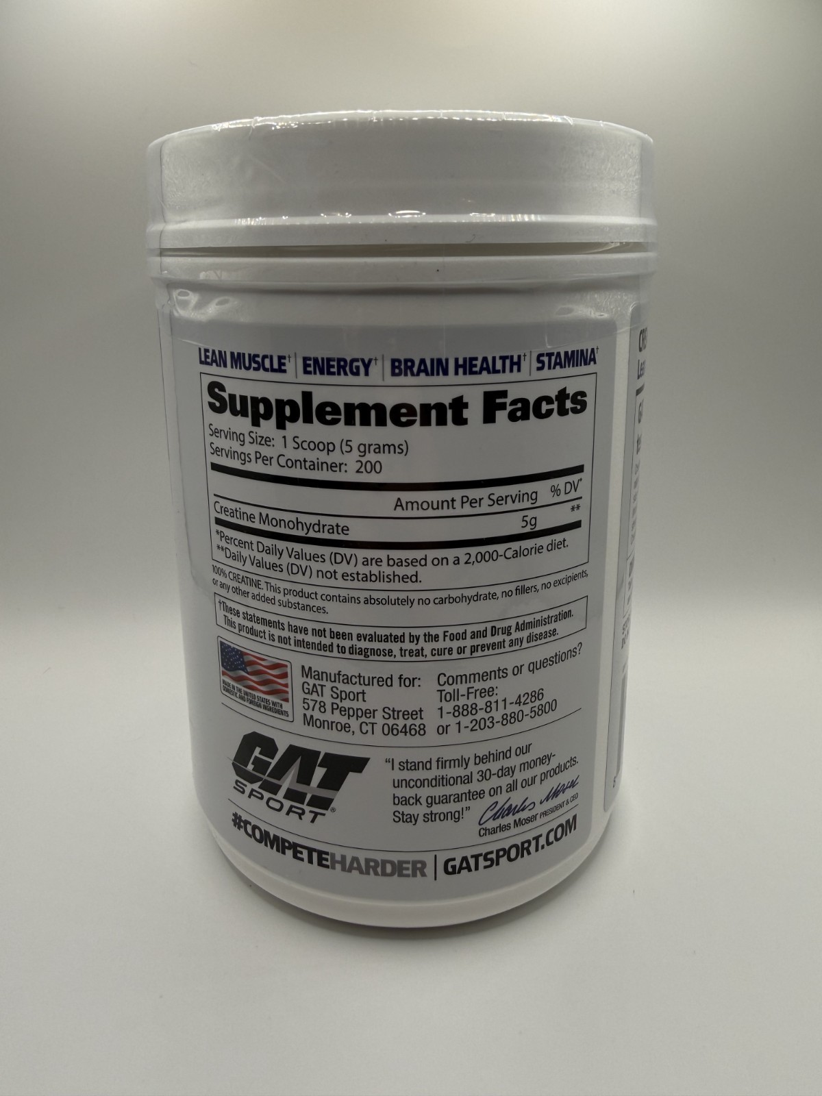 Gat Sport Creatine High Quality Micronized Powder Net Wt 35.3 oz(1kg) – Brandnew