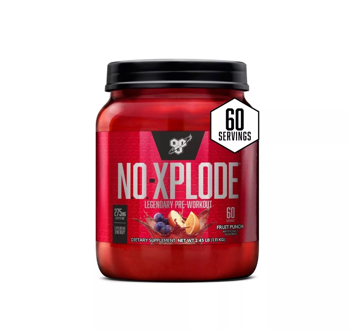 BSN N.O.-XPLODE Pre Workout Supplement with Creatine, Beta-Alanine, and Energ…