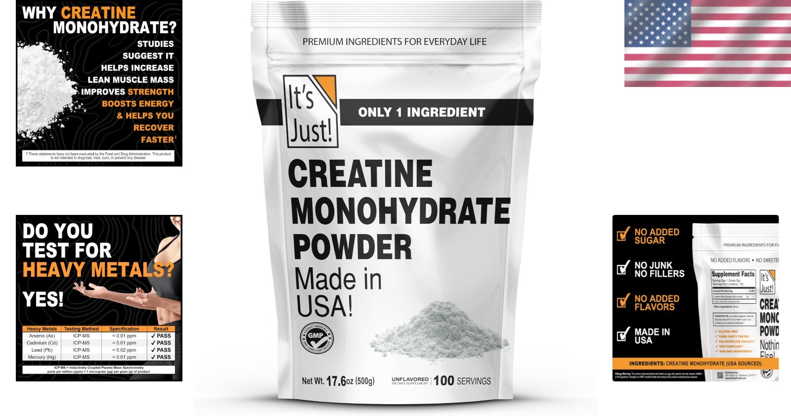 Pure Micronized Creatine Monohydrate Powder – 100 Servings, Lab Tested, Unfla…
