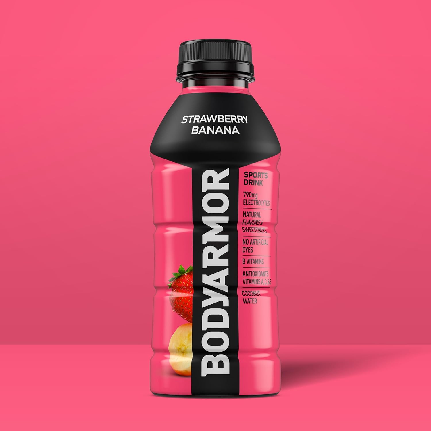 BODYARMOR Sports Drink, Strawberry Banana, Electrolyte Drink Hydration, 16 Fl Oz