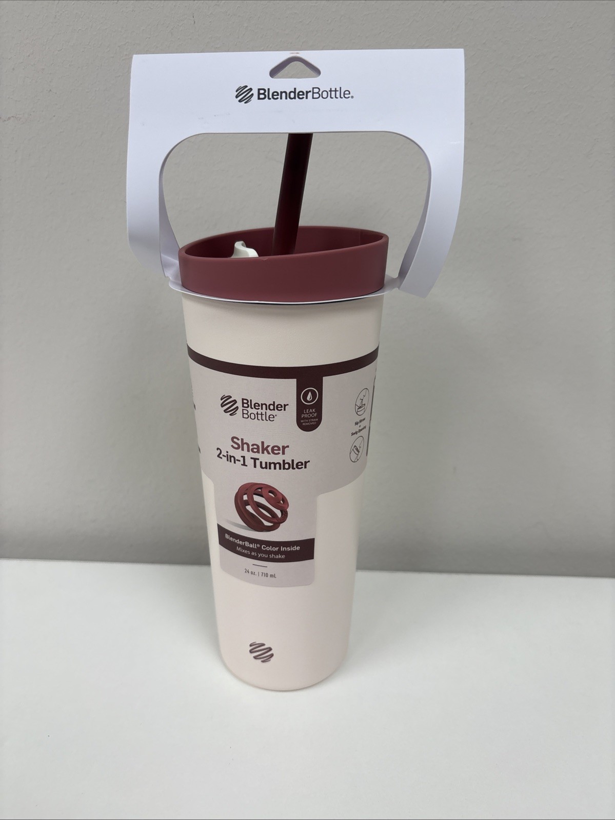 BlenderBottle 24oz Stainless Steel Strada Straw Tumbler
