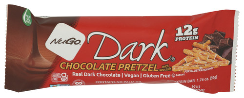 (Pack of 36) Nugo Protein Bar Dark Chocolate Pretzel Protein Snack Bars 1.76 Oz