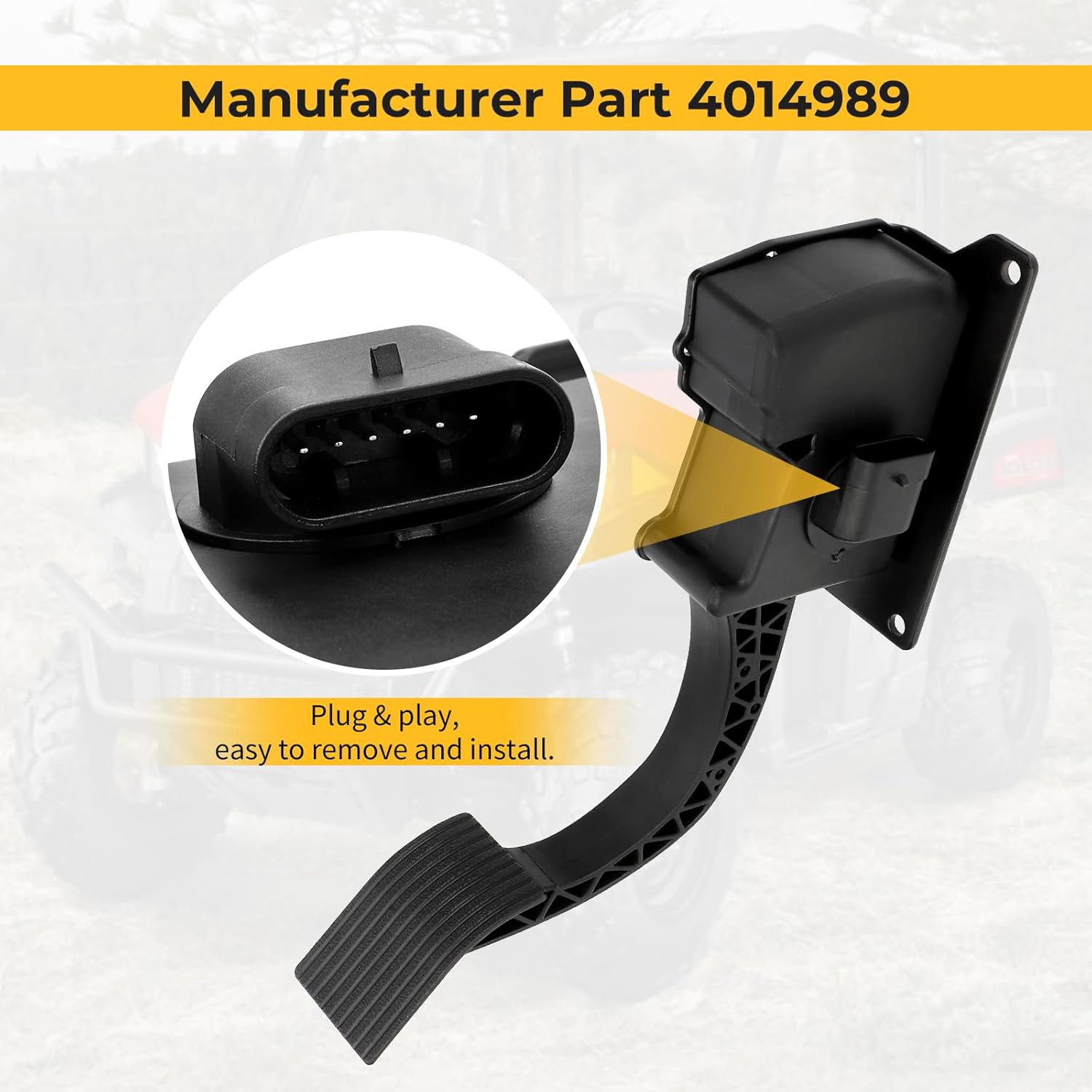 4014989 Throttle Pedal Foot Gas Pedal for Polaris Ranger 500 570 900 1000 ETX EV