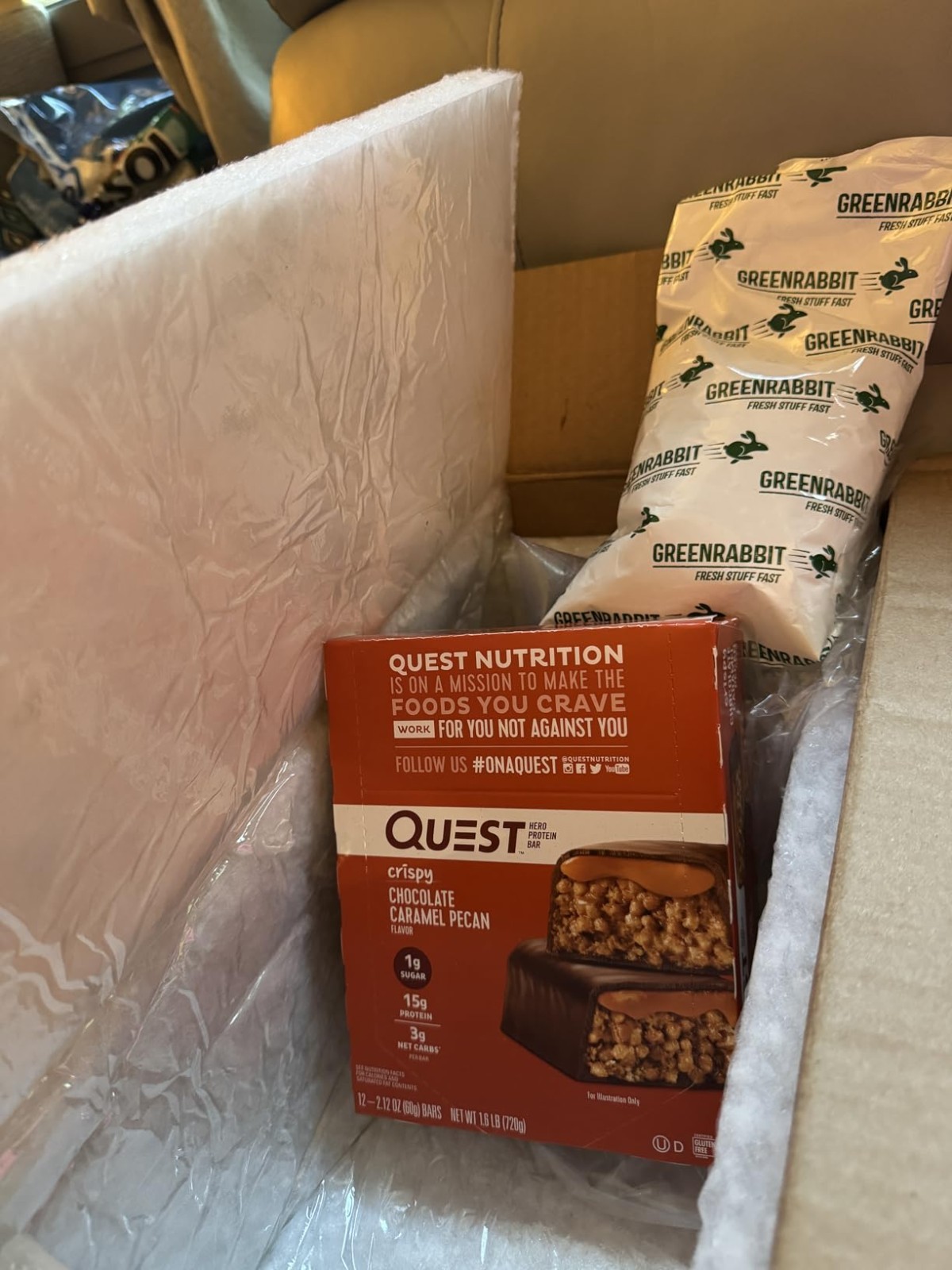 Quest Nutrition Crispy Chocolate Caramel Pecan Hero Protein Bar, 15g Protein, 1g