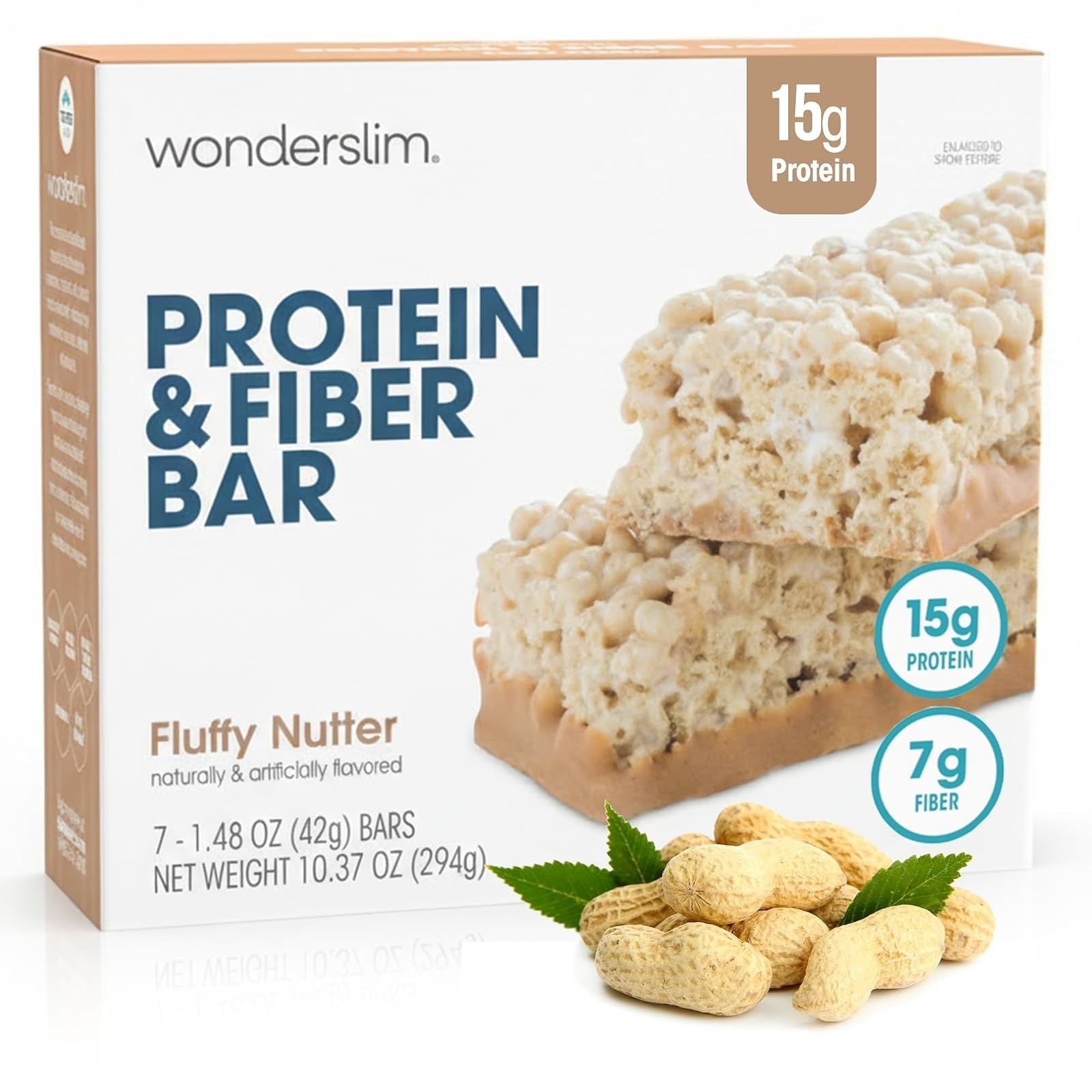 WonderSlim High Fiber Protein Bars – 15g Protein, Low Sugar, Gluten-Free