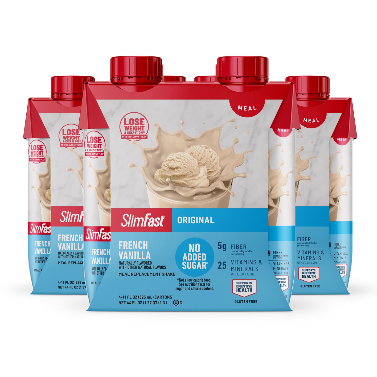 SlimFast Meal Replacement Shake, Original French 12 Count (Pack of 1)
