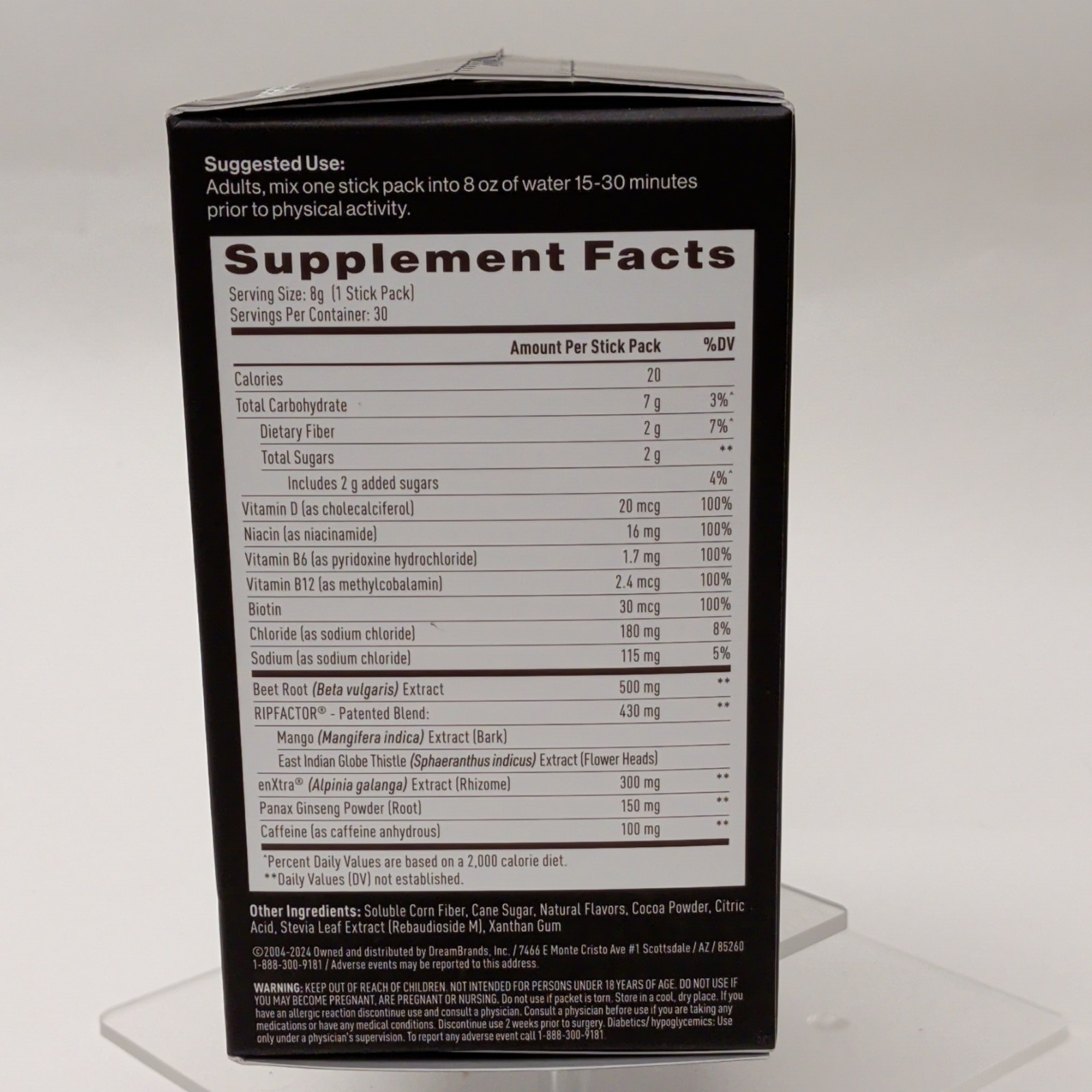 M Drive Accelerate Pre-Workout Mixed Berry 30 Stick Packs, Beet Root, Caffeine