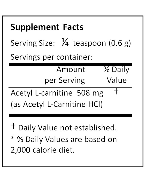 NuSci 100% PURE 500g ACETYL L-CARNITINE (ALCAR) POWDER Amino Acid memory