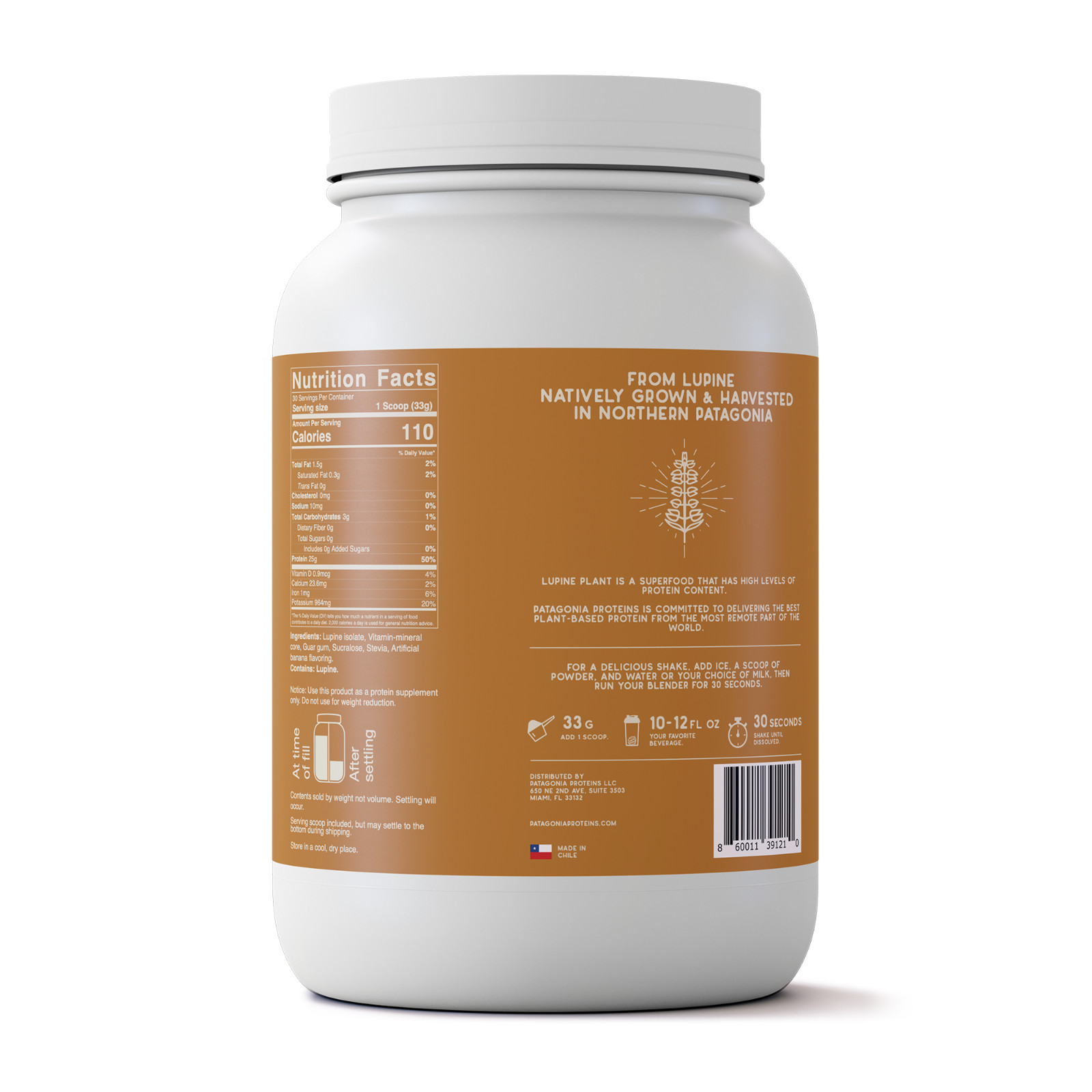 Lupine Protein Powder – Cavendish Banana (30 servings)