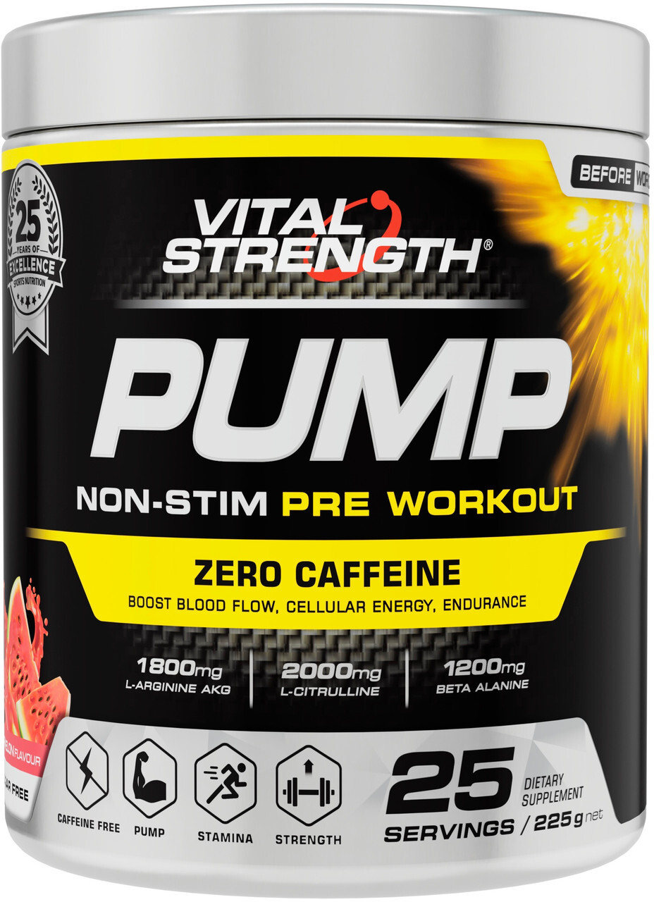 VitalStrength Pump Non-Stim Pre Workout Watermelon 225g