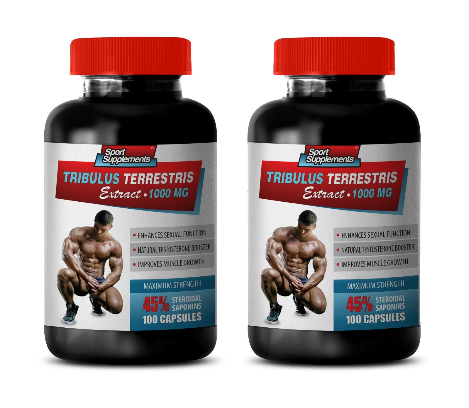 sexual pills – TRIBULUS TERRESTRIS 45% free form testosterone 2 Bottles 200 Caps