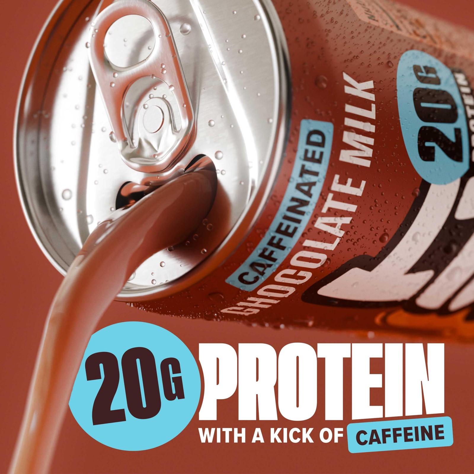 Spylt High Protein Chocolate Milk with 60mg Caffeine & 132 Fl Oz (Pack of 1)