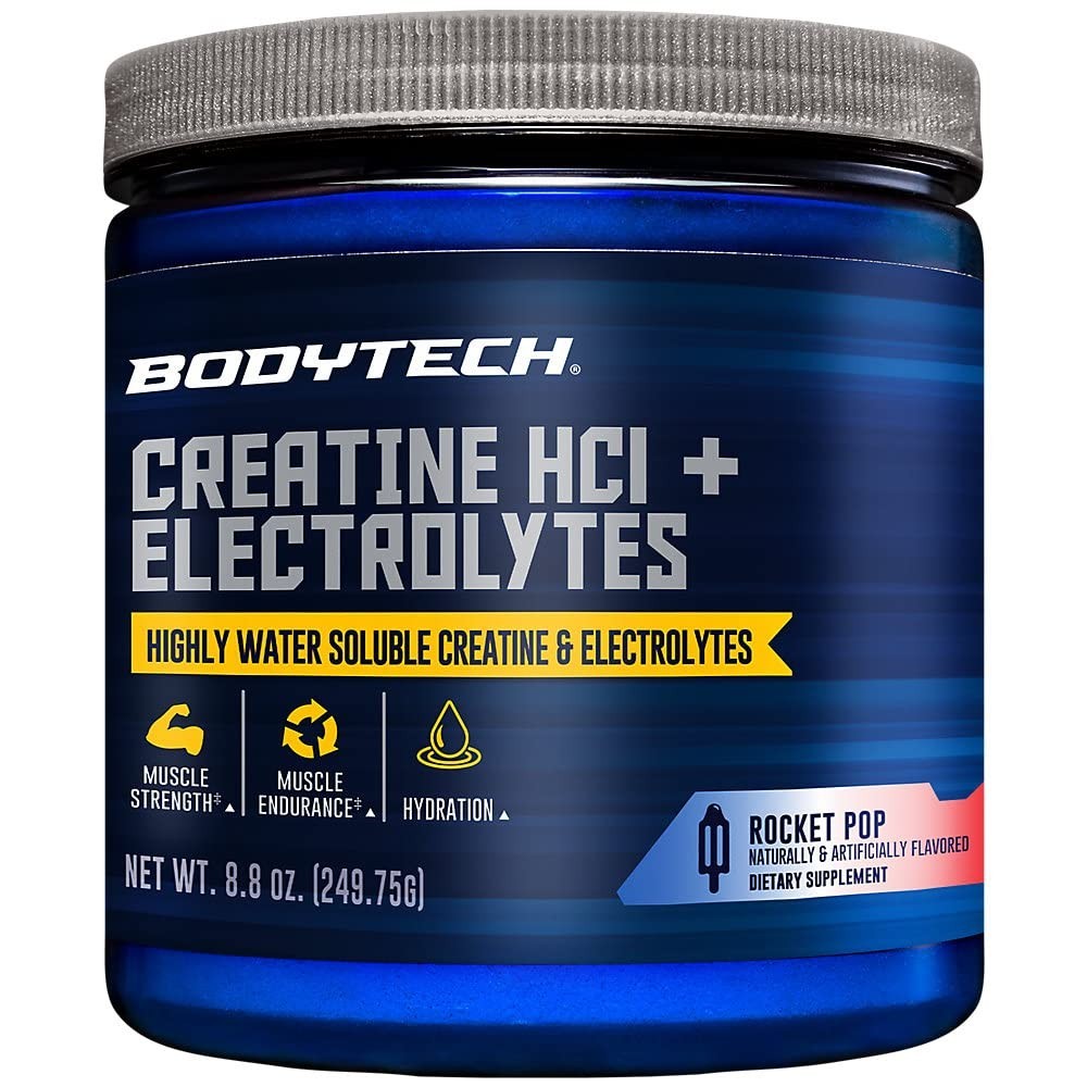 Creatine HCl + Electrolytes Powder – Rocket Pop Flavor, 75 Servings, Muscle Reco
