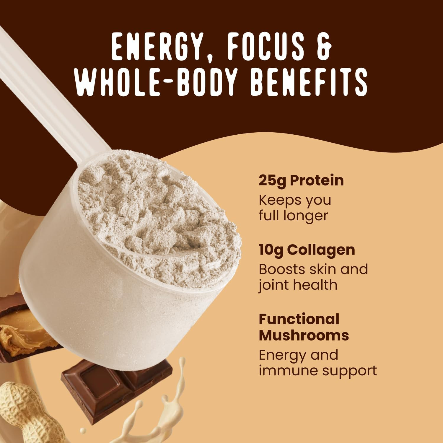 Flavcity Grass Fed Whey Chocolate Protein Powder – Chocolate Peanut Butter – 25G