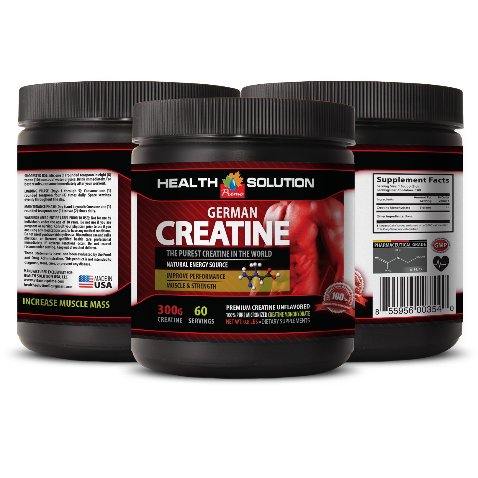 energy vitamin – CREATINE MONOHYDRATE 300G 1B – creatine muscle pharm