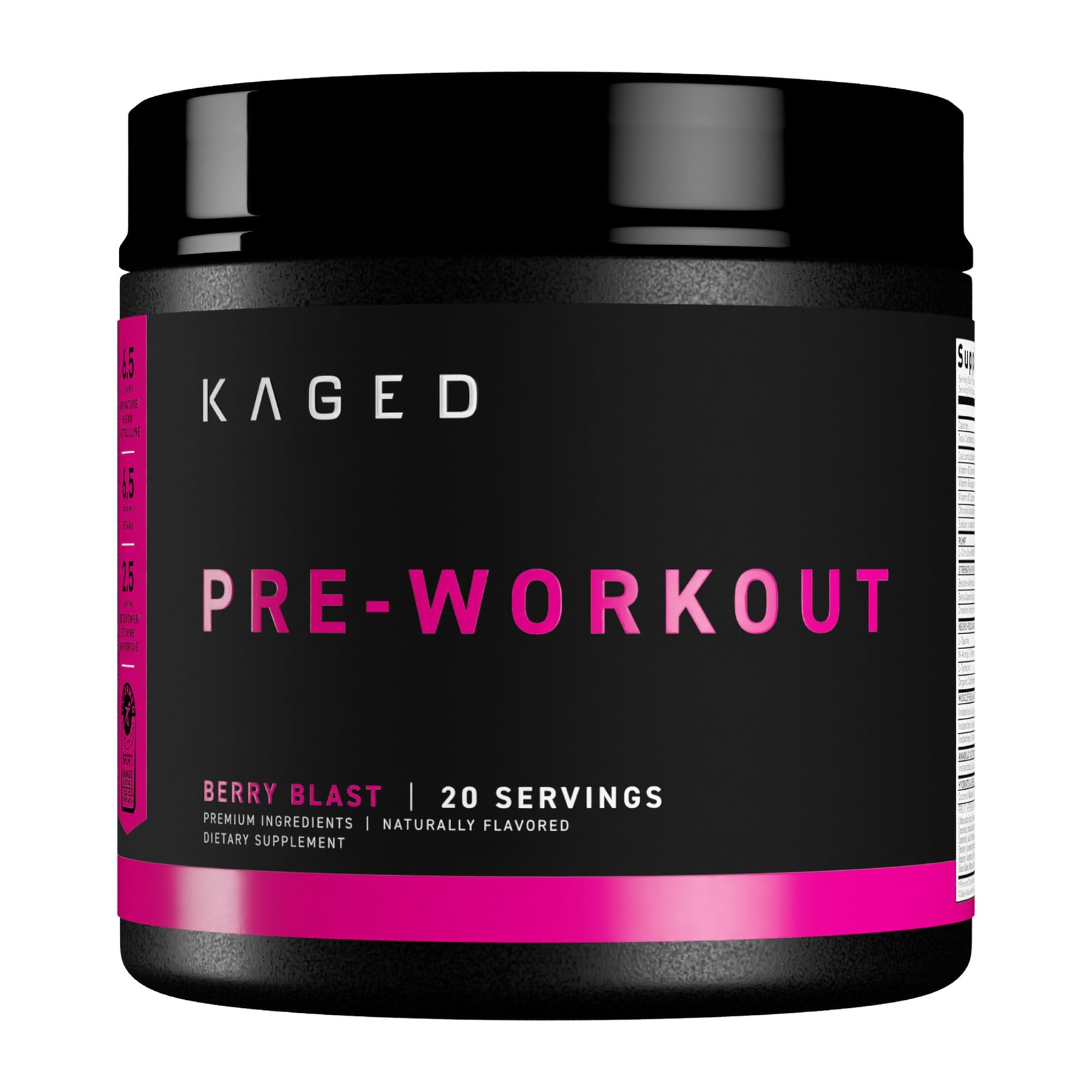 Pre Kaged Pre Workout Powder Berry Blast 1.33lbs Energy Focus BCAAs Superfoods