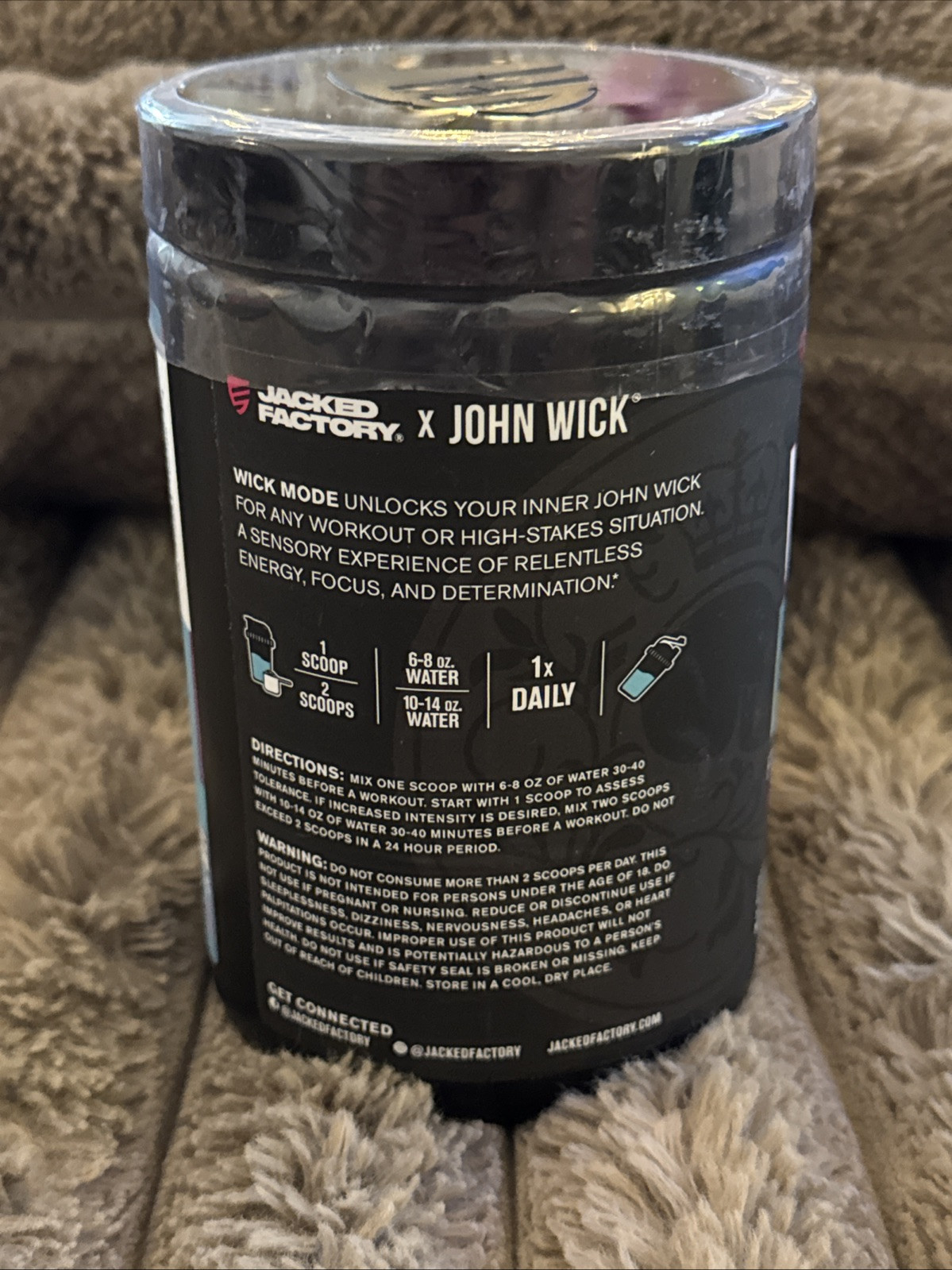 X John Wick – Wick Mode Pre Workout Powder – Intense Energy, Battle-Ready Focus